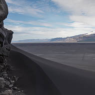 Black lava sand